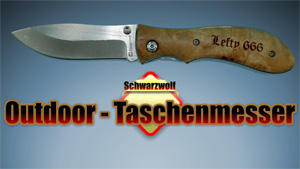 Schwarzwolf Outdoor Taschenmesser mit Echtholzgriff