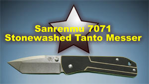Sanrenmu 7071 Stonewashed Tanto Messer Taschenmesser