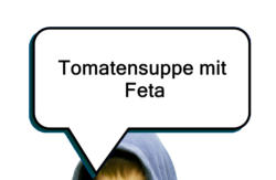 Tomatensuppe mit Feta