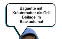 Baguette mit Kruterbutter als Grill Beilage im Backautomat