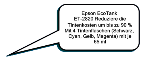 Epson EcoTank ET-2820 Tintenstrahldrucker Extrem kostengnstiges Drucken