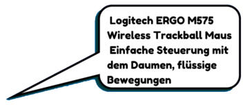 Logitech ERGO M575 Wireless Trackball Maus Einfache Steuerung mit dem Daumen, flssige Bewegungen, ergonomisches Design