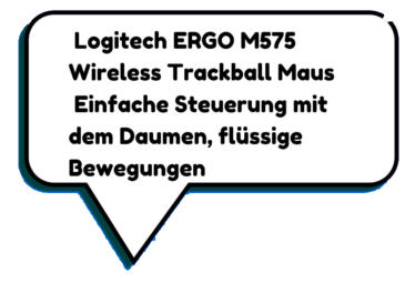 Logitech ERGO M575 Wireless Trackball Maus Einfache Steuerung mit dem Daumen, flssige Bewegungen, ergonomisches Design