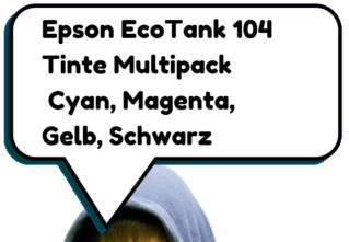 Epson C13T00P640 EcoTank 104 Tinte Multipack 4 Flaschen