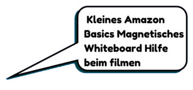 Kleines Amazon Basics Magnetisches Whiteboard Hilfe beim filmen