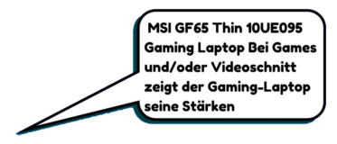 MSI GF65 Thin 10UE095 Gaming Laptop