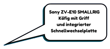 Sony ZV-E10 SMALLRIG Kfig mit Griff und integrierter Schnellwechselplatte
